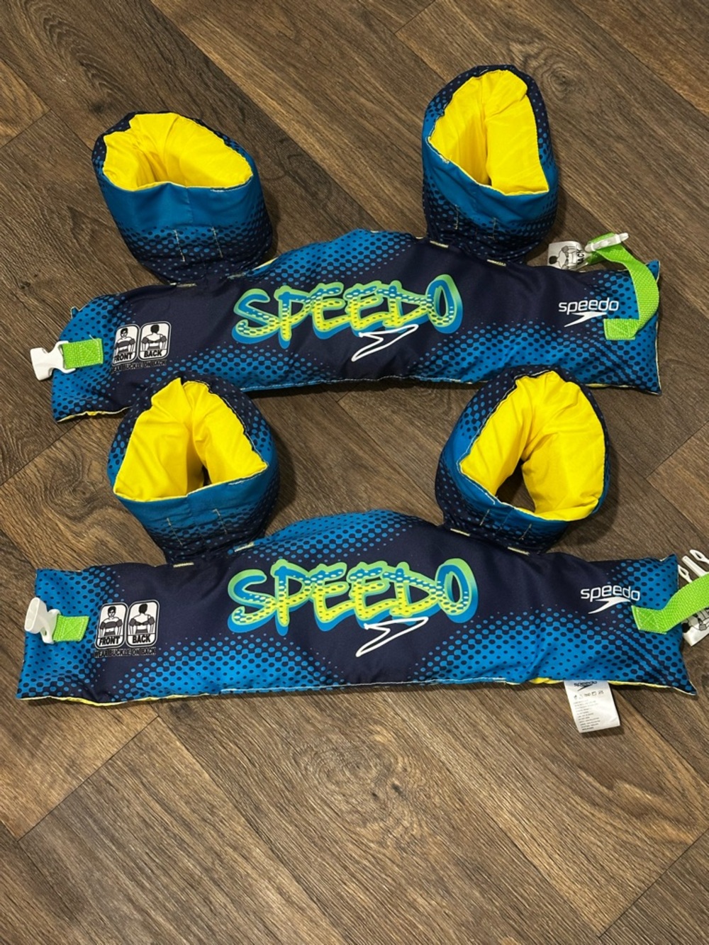 Speedo Yellow & Teal Kids Swim Vest with Gradient Arm Floats